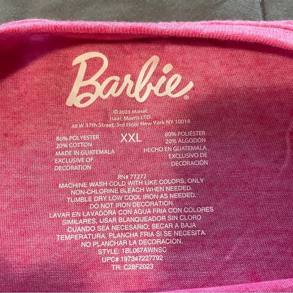 Barbie hot pink graphic t-shirt with corvette plus size xxl - Picture 9 of 10